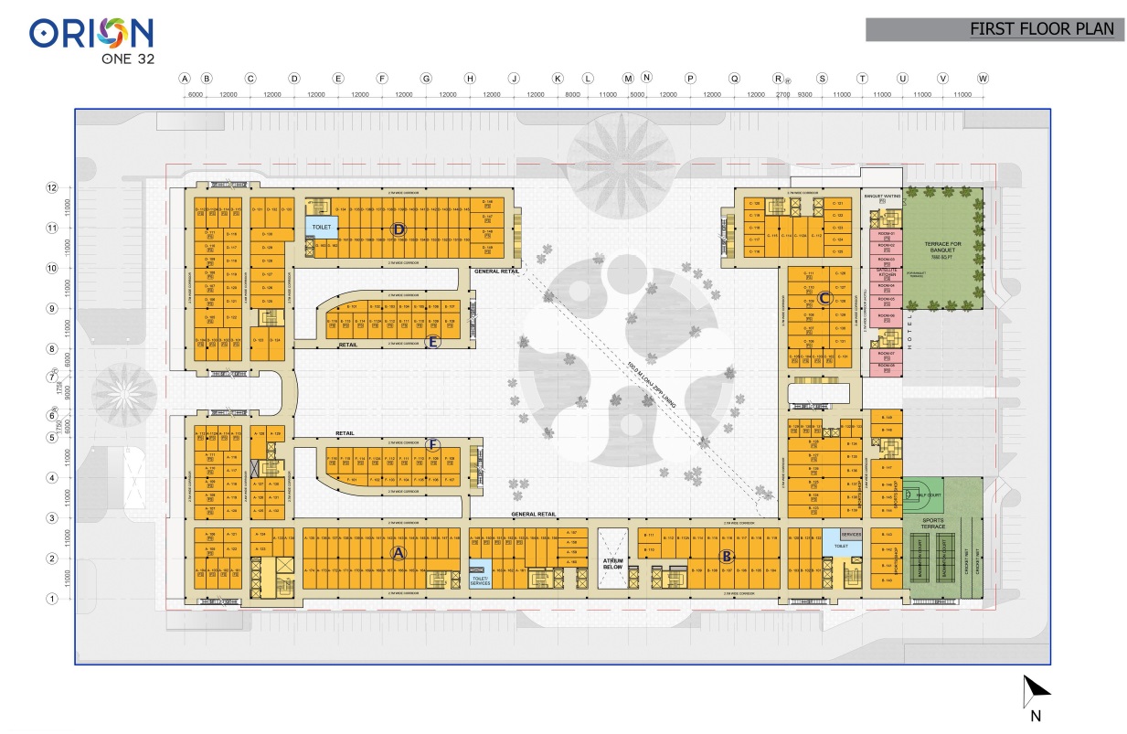 Orion One 32 office spaces floor plan