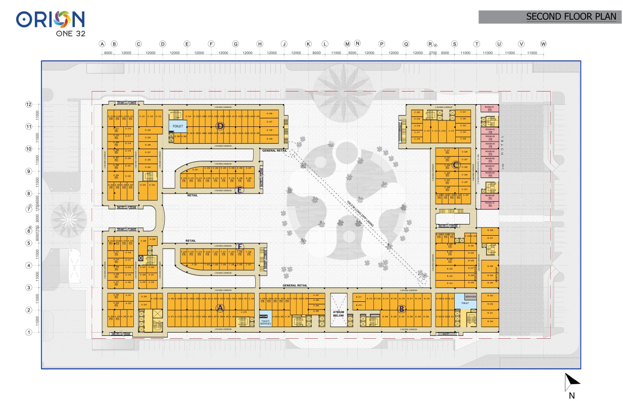Orion One 32 retail shops floor plan